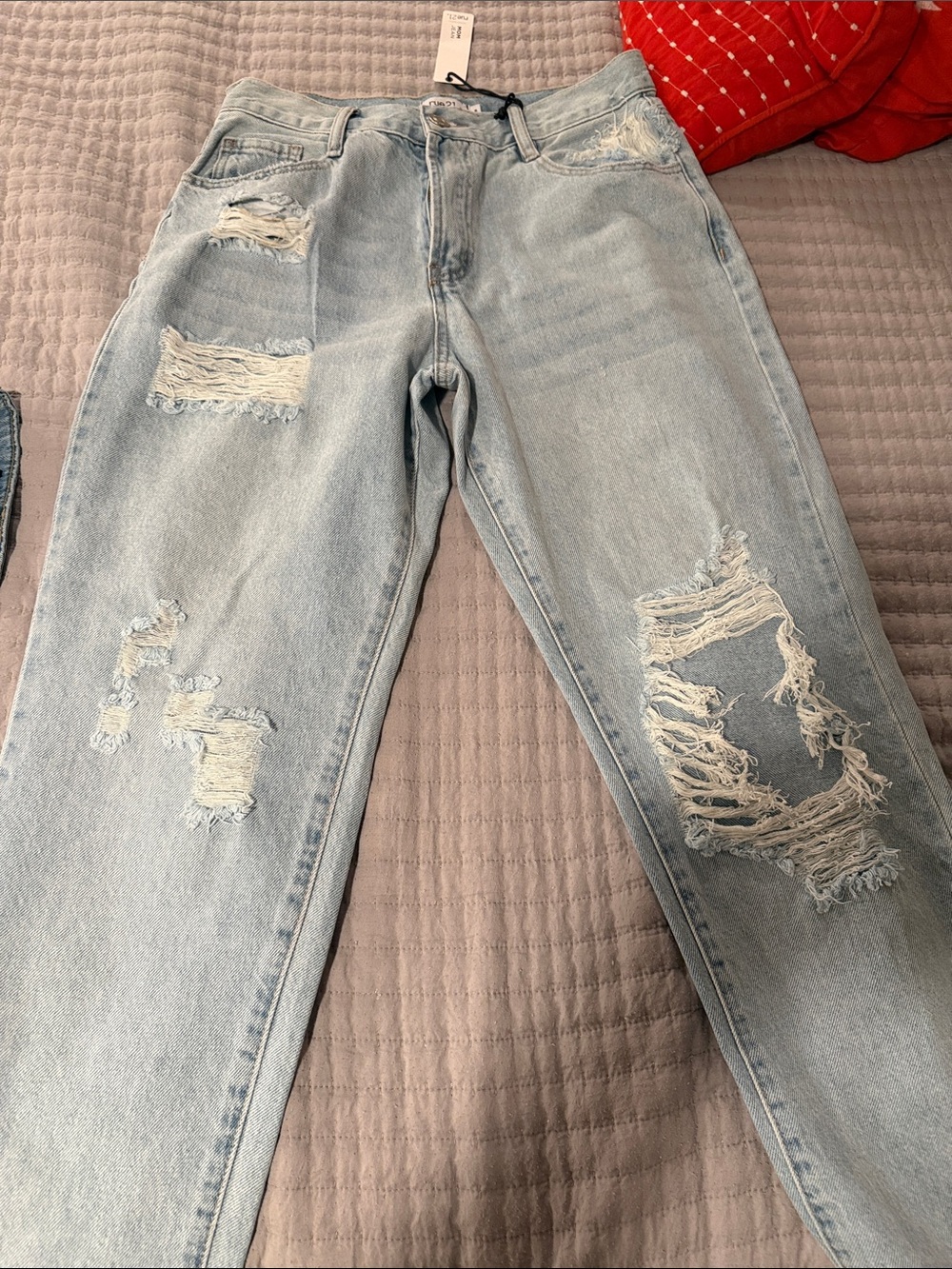 Light Blue Distressed Women’s Jeans